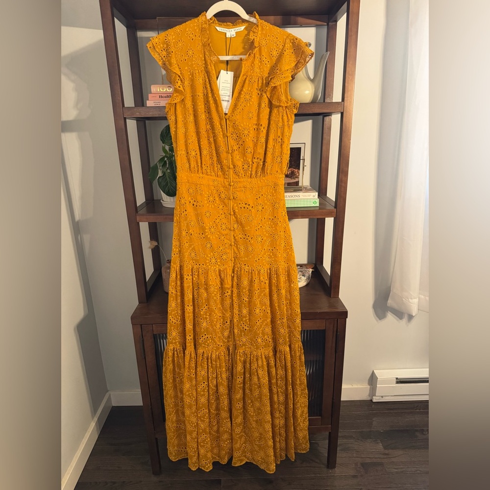 Veronica beard Yellow Lace Maxi Dress